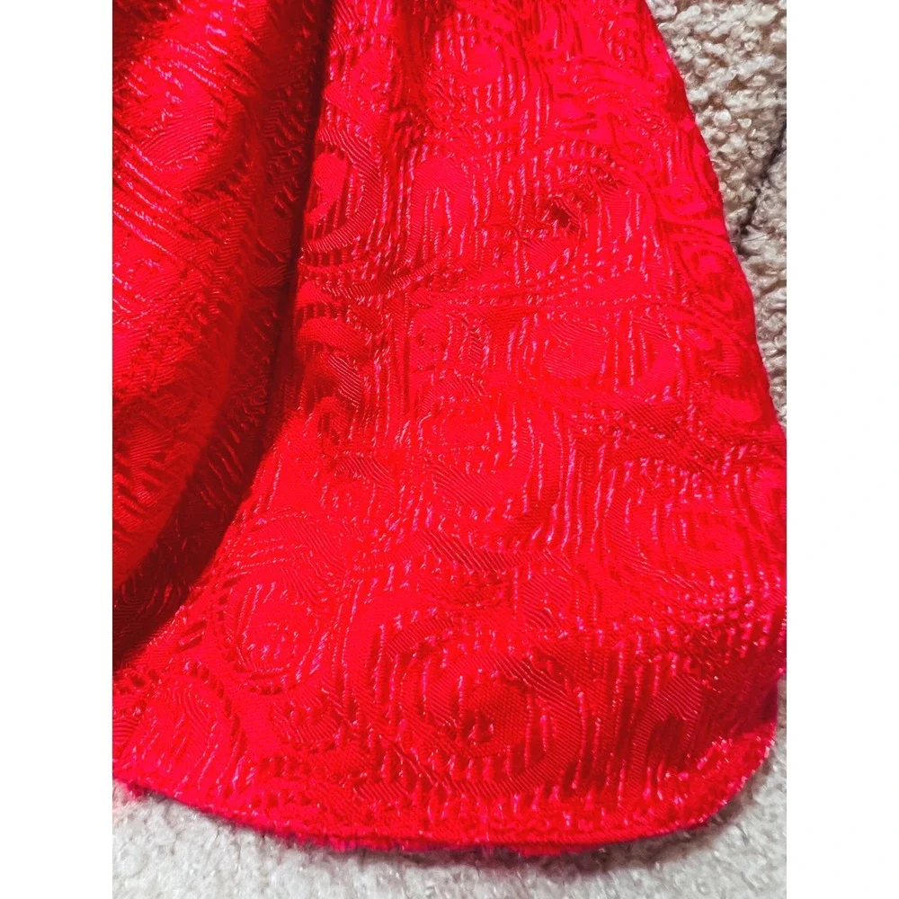 Mattel Barbie 2003 Doll Blonde Red Gown Silver Embroidery Jewelry No Shoes